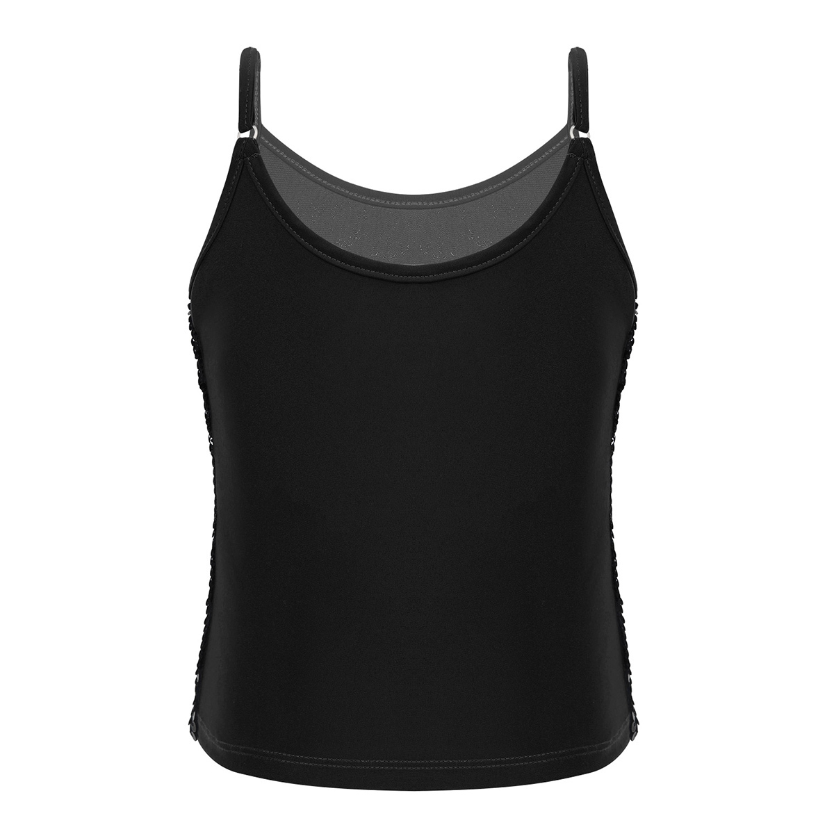 Gajess Glitter Camisole 黒 ブラック Allegra K Women's Sequined Shining Camisole Club Party