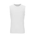thumbnail image 7 of Men's Ribbed Tank Top Undershirts Moisture Wicking Breathable, Fitted Ruglar Fit T Shirts for Men Size 4XL White, 7 of 7