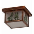 thumbnail image 7 of Meyda Tiffany 180660 Hyde Park Tall Pines 15" Wide Flush Mount Square Ceiling Fixture -, 7 of 7