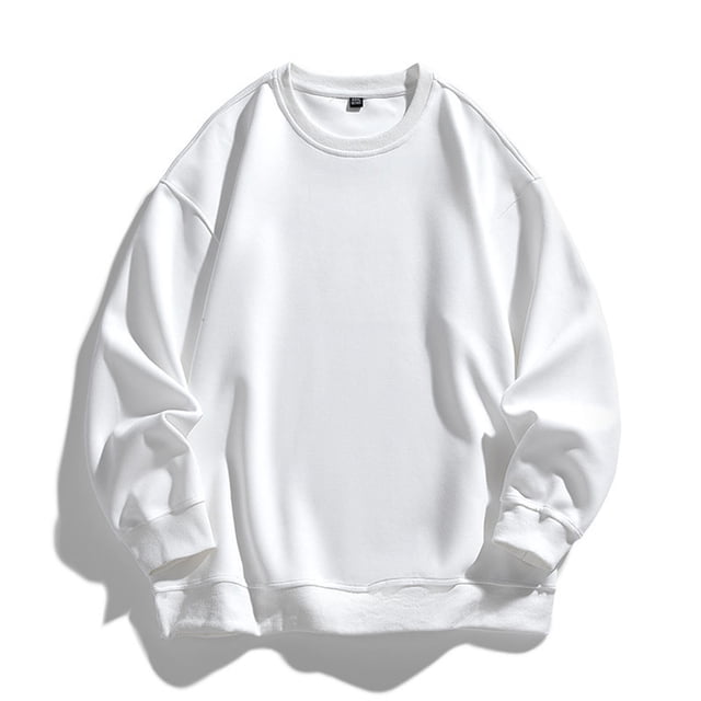 pstuiky camisas de manga larga para hombre, Camisa blusa con capucha ligera de color liso para hombre con cuello redondo suelto y base de regazo top de hombre m