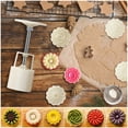 thumbnail image 2 of 1 Set Moon Cake Molds Hand-press Moon Cake Decoration Molds Cookie Stamp Molds Moon Cake Making Mold, 2 of 8