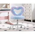 Bear Kids Desk Chair with Wheels Cute Vanity Chair with Back Adjustable