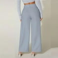 thumbnail image 4 of JIUKE Womens Pants Casual High Waisted Wide Leg Pants Dressy Baggy Solid Color Work Office Trousers Size XXL, 4 of 4
