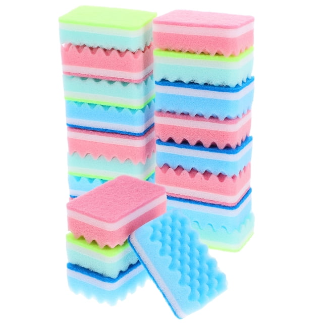 20 esponjas de limpieza de cocina multiusos para fregar platos (colores variados)