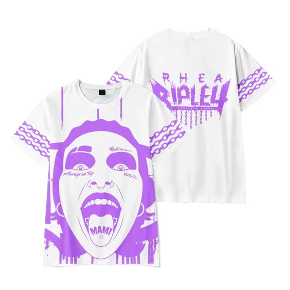 JINQUANRUN Rhea Ripley T-shirt Women's men's retro casual summer round neck short sleeved T-shirt