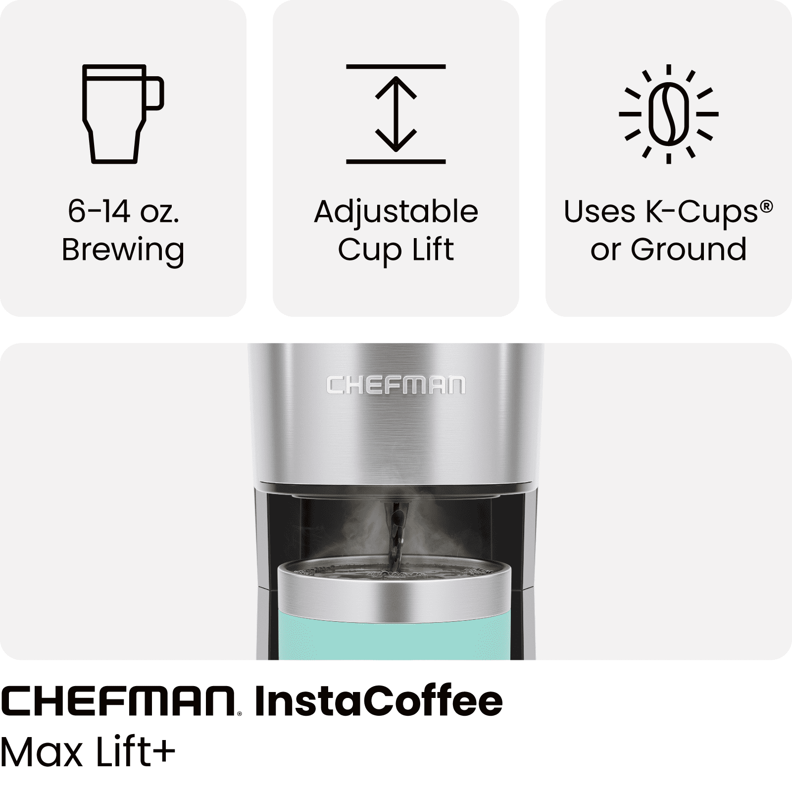 Chefman InstaCoffee Max Single Serve Coffee Maker w/ Cup