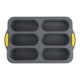 thumbnail image 1 of Pisexur Batería de cocina Moldes de silicona para baguettes de pan, 6 conexiones, moldes de silicona para hot dogs, molde antiadherente para hornear, herramientas pa para la cocina del hogar, 1 of 6