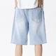 thumbnail image 5 of Pantalones cortos Cagnkofi para hombre, estilo casual de verano, de mezclilla, holgados, estilo Y2K, moda urbana., 5 of 6