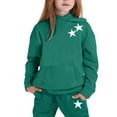 thumbnail image 4 of Byoo Little Girls Outfits Set Solid Color Hoodie Sweatshirt Joggers Comfy Sweatsuit Sets Winter Tracksuit Sets, 4 of 4
