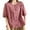 Red, variant on MIXUE Womens Summer Tops Summer Linen Solid Color Round Neck Button Up Short Sleeve Pocket Casual Vintage Cardigan T Shirts Daily-Wear,Green,M