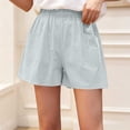 thumbnail image 2 of Yertdoel Pajama Shorts Women Elastic Waist Pockets Casual Lounge Bottoms Solid Color Soft Comfortable Home Sleep Shorts with Pockets, 2 of 8