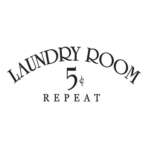 Quotes & Sayings Wall Decals for Family Bathroom - Laundry written on Watercolour Background Laundry DIY & Creativity Boy Girl Bedroom Wall Sticker - Size: 10 In x 4 In