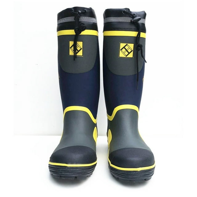 Botas de seguridad,Botas de goma Cubrezapatos de goma con cabeza de acero Bota impermeable Rendimiento sólido NikouMX herramienta
