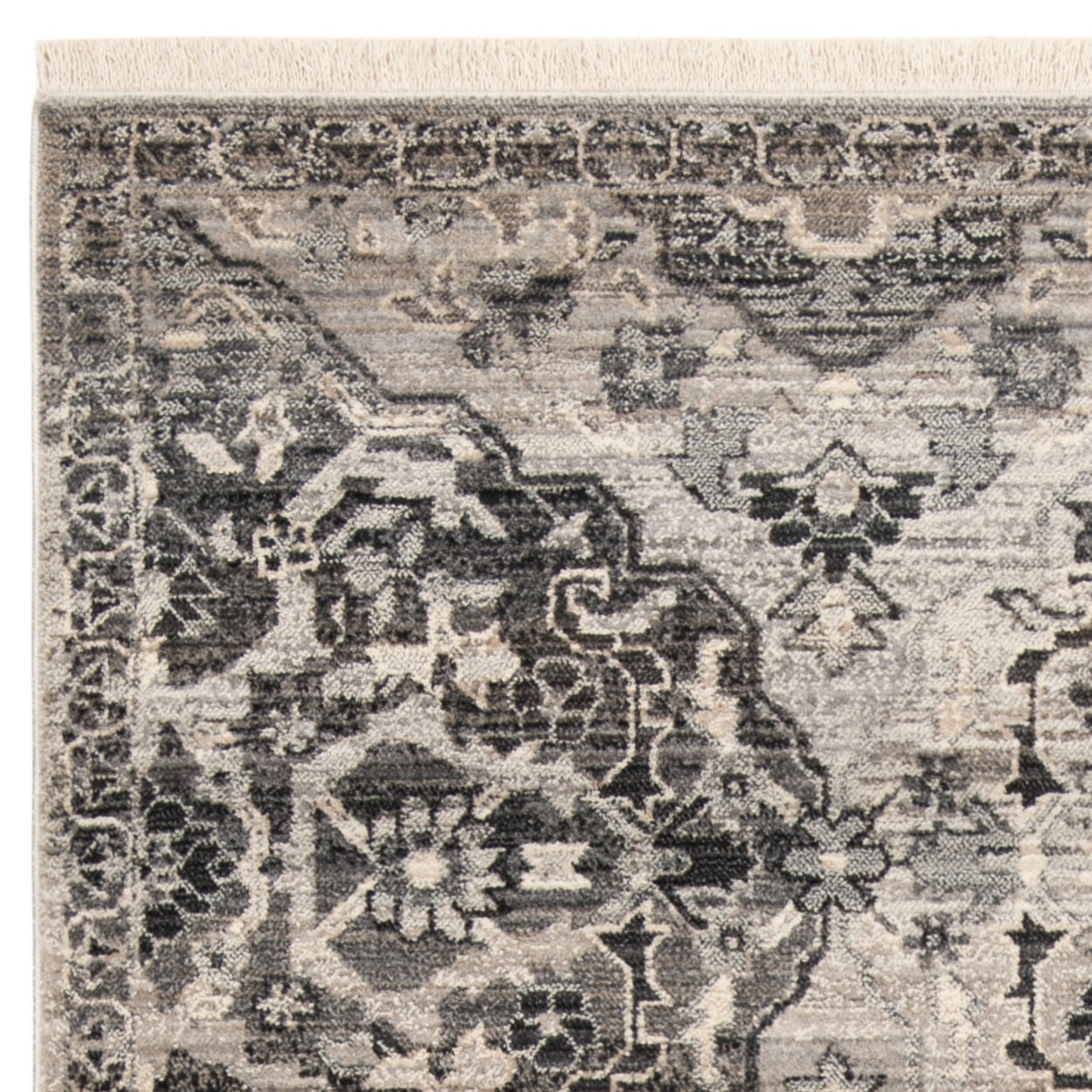 SAFAVIEH Vintage Persian Anson Floral Geometric Polyester Area Rug, Grey, 4' x 6'