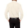 thumbnail image 5 of G-Style USA Men's Regular Fit Long Sleeve Solid Color Dress Shirts - Ivory - Medium - 15-15.5 - 32-33, 5 of 6