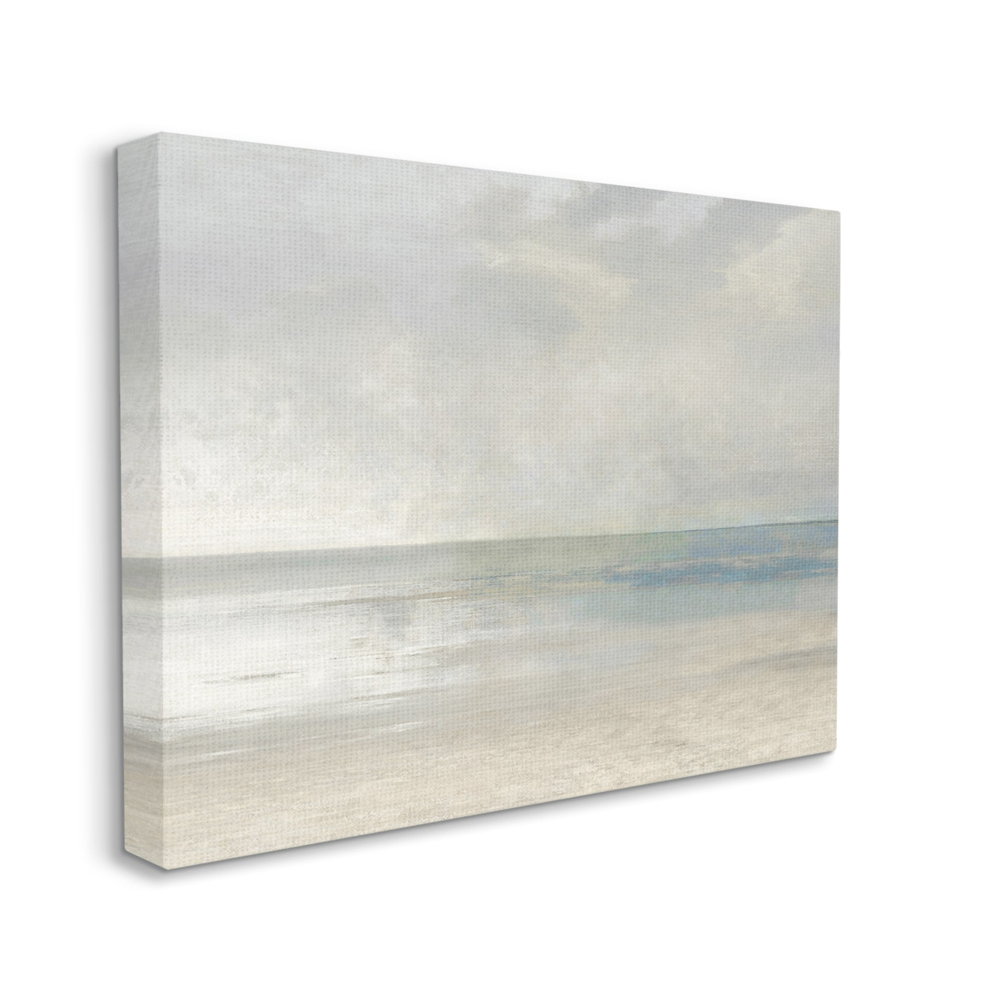 Stupell Sandy Tide Ocean Horizon Landscape Painting Gallery Wrapped Canvas Print Wall Art
