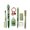 Green, variant on Christmas Stationery Set 7-Piece Back to School Holiday Gift Pens Pencil Eraser Keychain Sharpeners Craft Supplies - 7.5x5.5x1.5in