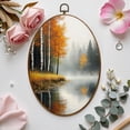 thumbnail image 7 of Canvas Wall Art Birch Trees Abstract Forest Branches Landscape Colorful Nature Modern Oval Framed Canvas Prints Vintage Wall Hanging Decor for Home Office Decorations 8.6"x11.4", 7 of 7