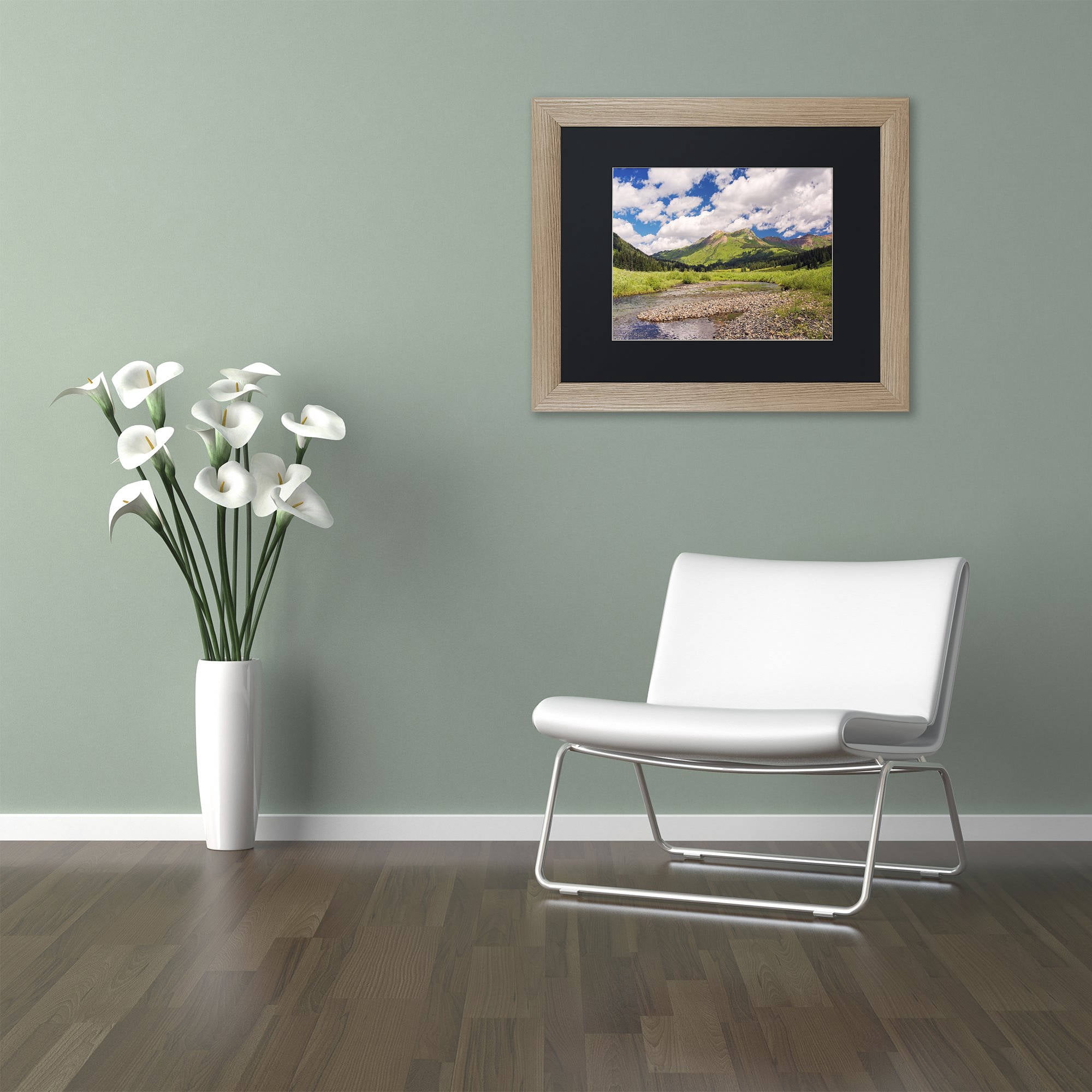 Trademark Fine Art "Along Gothic River" Canvas Art by Michael Blanchette Photography Black Matte, Birch Frame