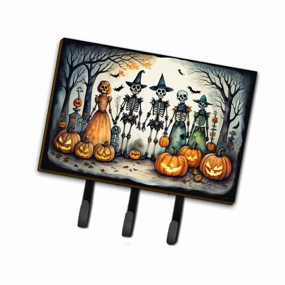 Calacas Skeletons Spooky Halloween Leash or Key Holder 6 in x 9 in