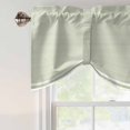 thumbnail image 5 of Stripes Tie Up Valances Curtain, Adjustable Kitchen Abstract Sage Green Geometric Simple Valances for Windows Decor, Rod Pocket Short Curtains Set for Bedroom/Bathroom, 60"x18", 5 of 9