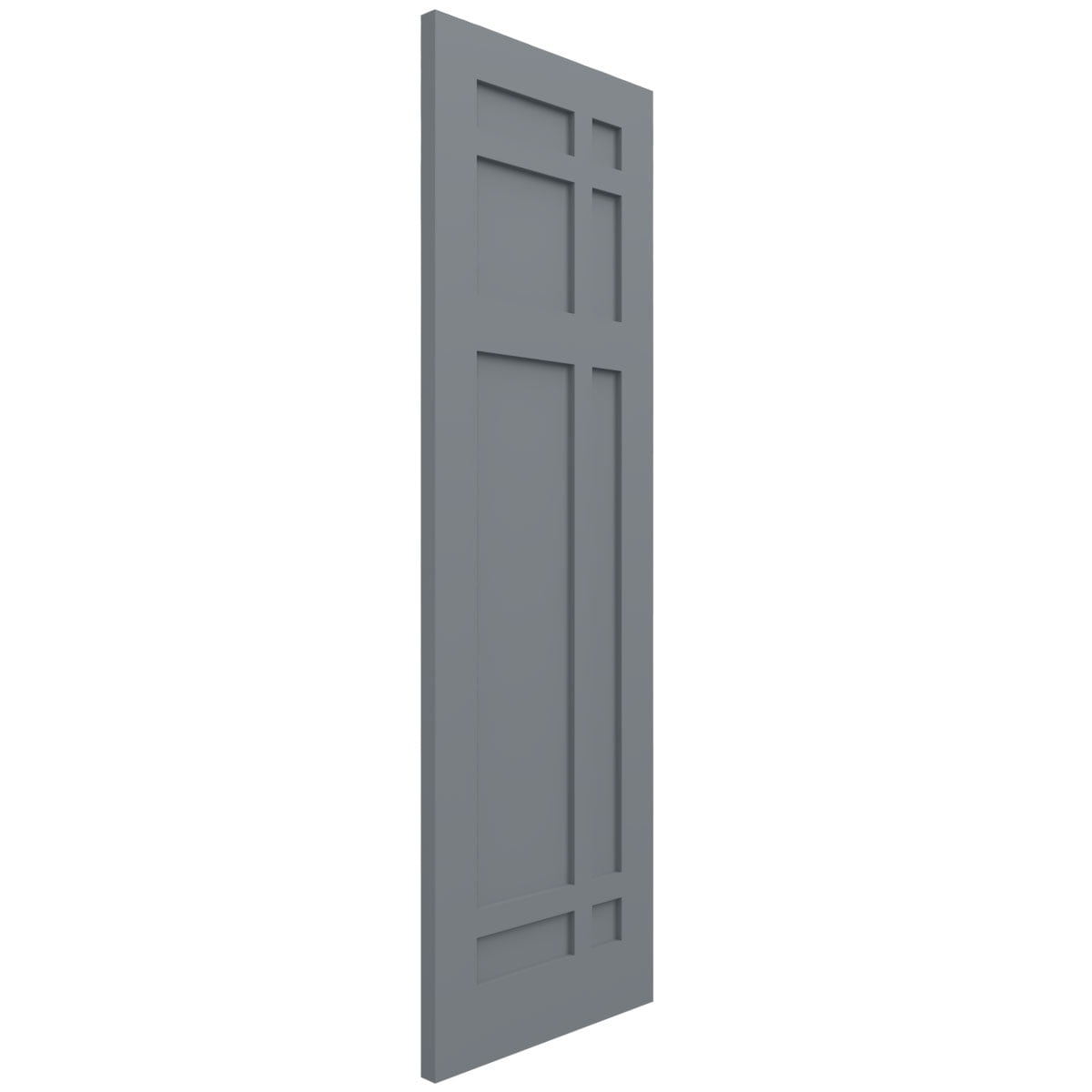 Ekena Millwork 18"W x 51"H True Fit PVC San Juan Capistrano Mission Style Fixed Mount Shutters, Ocean Swell (Per Pair - Hardware Not Included)