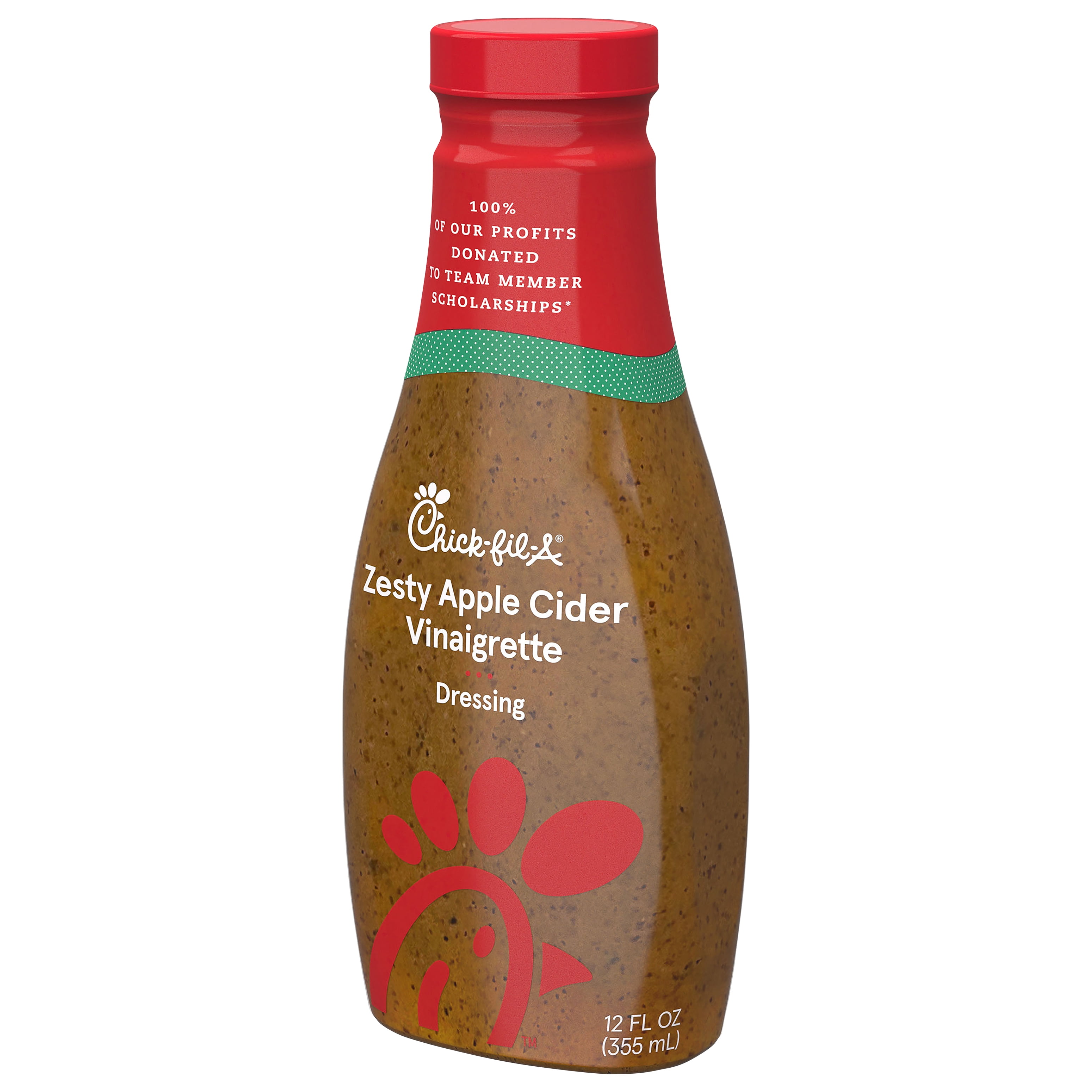 Chick-Fil-A Zesty Apple Vinaigrette Salad Dressing, Refrigerated, 12 oz Bottle