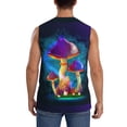 thumbnail image 4 of Easygdp Magic Mushrooms ,Fireflies Men's Breathable Tank Tops Sleeveless Sporty T Shirts for Basketball, Mountaineering, Bodybuilding -X-Large, 4 of 8