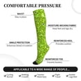 thumbnail image 2 of Sikiie Lime green glitter 1 Pairs Compression Socks for Men and Women 15-20 mmHg Running Support Socks, 2 of 7