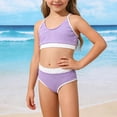 thumbnail image 2 of Swimsuit for Girls Adjustable Straps 2 Piece Swim Suits with Chest Pad Bathing Suits for Kids 3-5 Years, 2 of 9