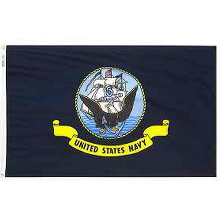 Annin Nyl-Glo US Navy Flag, 12X18 in