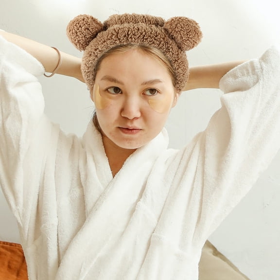 NIAIZEK 3Pcs Cartoon Bear Ear Makeup Headbands for Women, Cute Hair Accessories for Theme Parties and Daily Wear