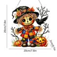 thumbnail image 3 of Halloween Diamond Art Pendant, Ghost Black Cat Scarecrow Door Hanger, Acrylic Imitation Diamond Printed Wall Window Decor by MPOISVA, 3 of 6