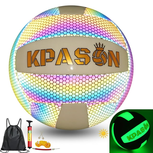 Voleibol oficial KPASON Holographic Glow, talla 5, para interiores y exteriores