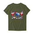 thumbnail image 4 of SOOMLON Red White and Blue Womens Oversized Tee Shirts Wine Glass Patriotic Shirts Crew Neck Usa Flag Tops Short Sleeve Beach T-Shirt Funny Tee Blouse Resort Wear, 4 of 4
