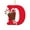 D, variant on Tarmeek Christmas 26 Letter Ornament, Acrylic Hanging Christmas Tree Decoration Personalized Pendant for Christmas Tree Indoor Window New Year Party Window Home Garden Decoration