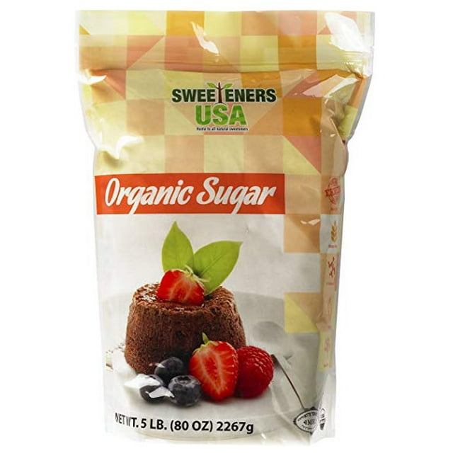 Sweetener USA Kosher Organic Sugar Passover 5 LB