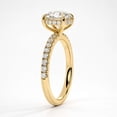 thumbnail image 4 of vylahjewellery Pave Band Wedding Ring, Bridal Wedding Ring for Women, 14K Vermeil Yellow Gold Solitaire Ring, Round Cut Moissanite Engagement Ring, 4 of 6