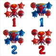 thumbnail image 2 of COD 6pcs 32 pulgadas rojo azul número 18 pulgadas cinco puntas estrella spiderman combo conjunto de decoración de cumpleaños globo, 2 of 4
