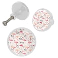 thumbnail image 2 of 4 Pcs Flamingo Knobs for Kitchen Cabinet Cupboard Dresser Bookcase Drawer Pulls Handles Round Home Decor, 2 of 5