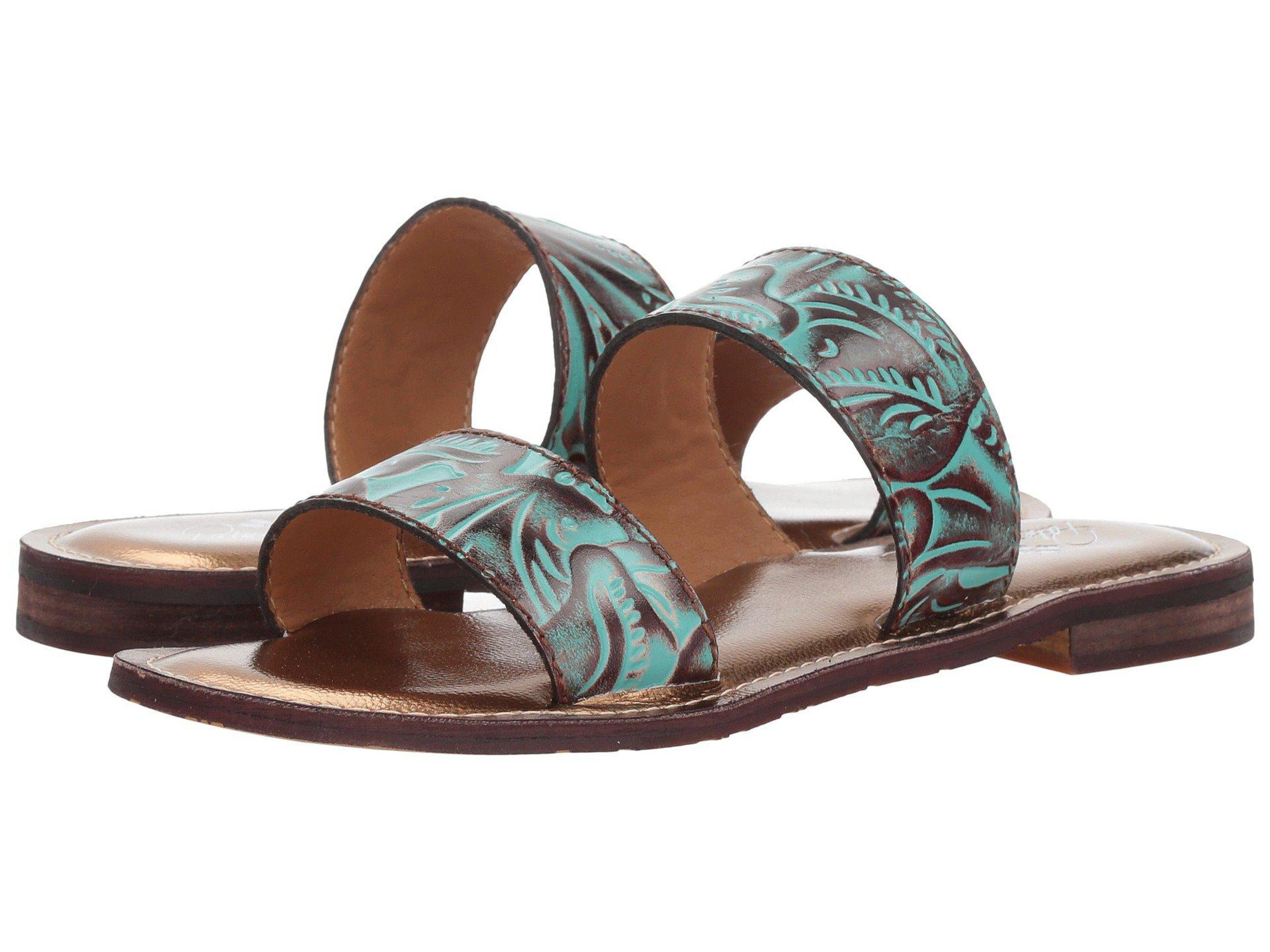 Patricia Nash Womens Flair Leather Open Toe Casual Slide Sandals 