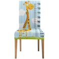 thumbnail image 2 of RYLABLUE Long Neck Giraffe Height Measure Stretch Chair Cover Protector Seat Slipcover for Dining Room Hotel Wedding Party Set of 4, 2 of 5