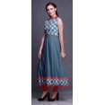 thumbnail image 3 of Bimba Kurti Indien Shibori Bleu Indigo pour Femmes Robe Anarkali Kurti Sans Manches Imprimée XXX-Large, 3 of 6