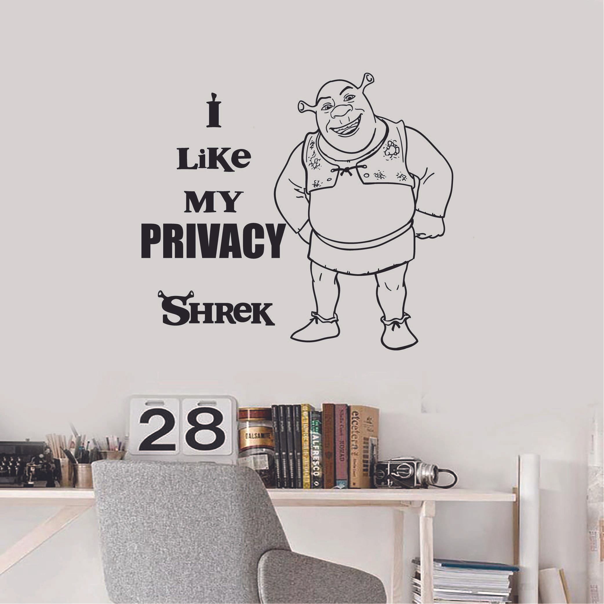Shrek Disney Quote I Like My Privacy Disney Movie Shrek Quotes Quote Vinyl Wall Art Wall Decal Wall Sticker Decoration Home Room Kids Childrens Room Boys Girls Nursery Kindergarten Size (30x30 inch)