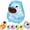 Blue, variant on Capybara Squishy Glitter, Sparkly Capybara Squishy for Adults
