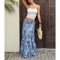 thumbnail image 4 of Vacation Style Elastic Waist Maxi Skirt Women Long Skirt Casual Resort Wear, 4 of 6
