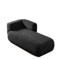 thumbnail image 4 of Miniyam Boucle Chaise Lounge Chair, One Arm Upholstered Chaise Sofa with Single-Sided Back and Legs for Living Room, Black, 4 of 6