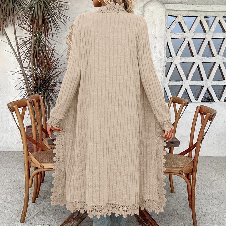 chinese dress ladies ADORA Long Sleeves Crochet Elastic Cardigan main image 1