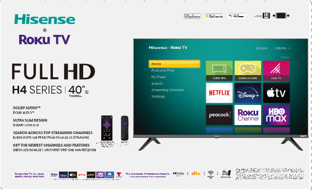 Hisense 40" Class 1080p FHD LED LCD Roku Smart TV H4030F Series (40H4030F1) - image 19 of 20