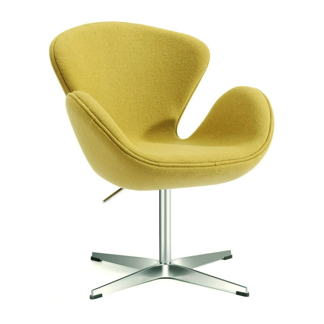 Fauteuil Lounge Pivotant Moderne Lacey avec Vérin Hydraulique